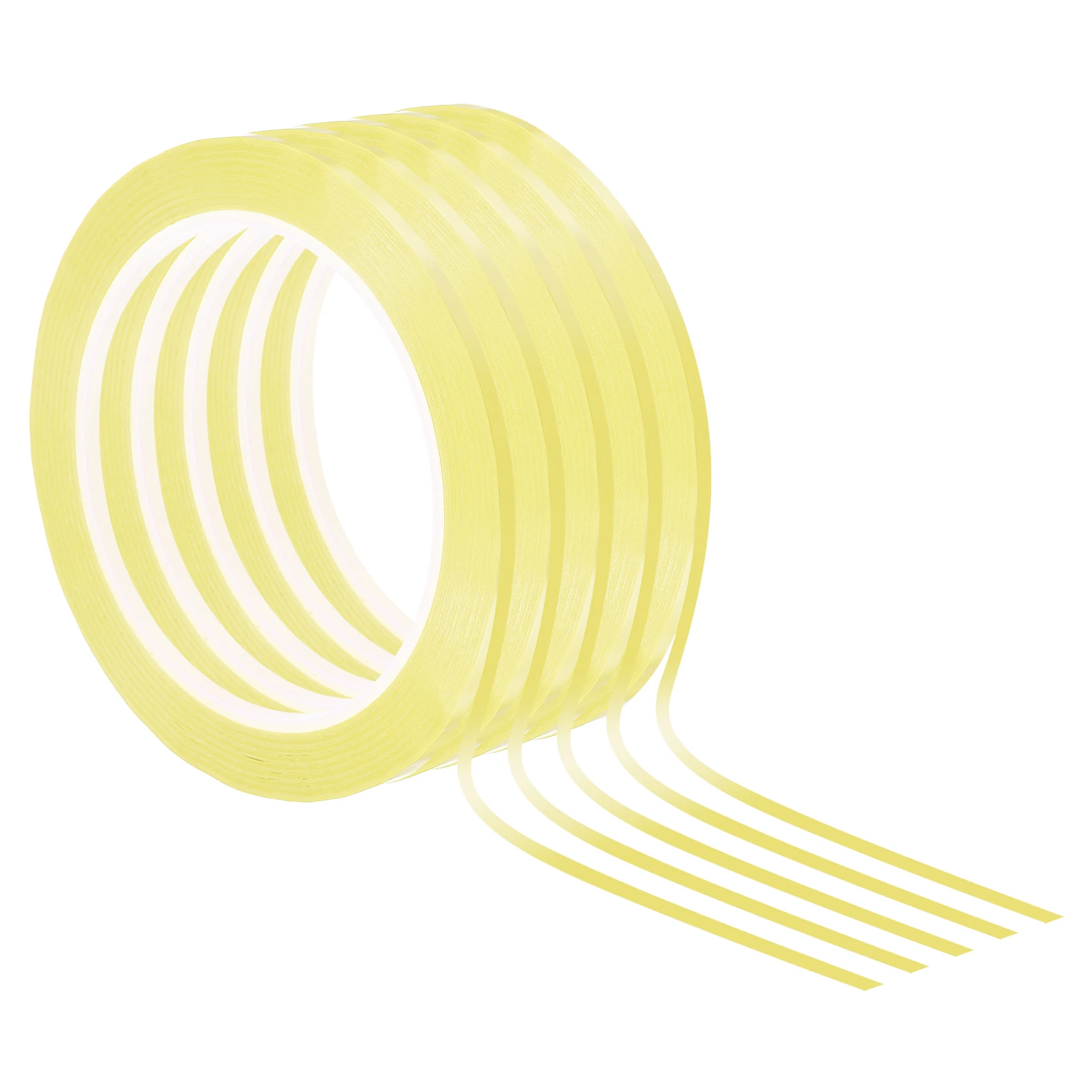 Uxcell 5Pcs 66m Whiteboard Tape 2/3/5/12mm Width Thin Dry Erase Tape for Graphic Chart Marking DIY Art