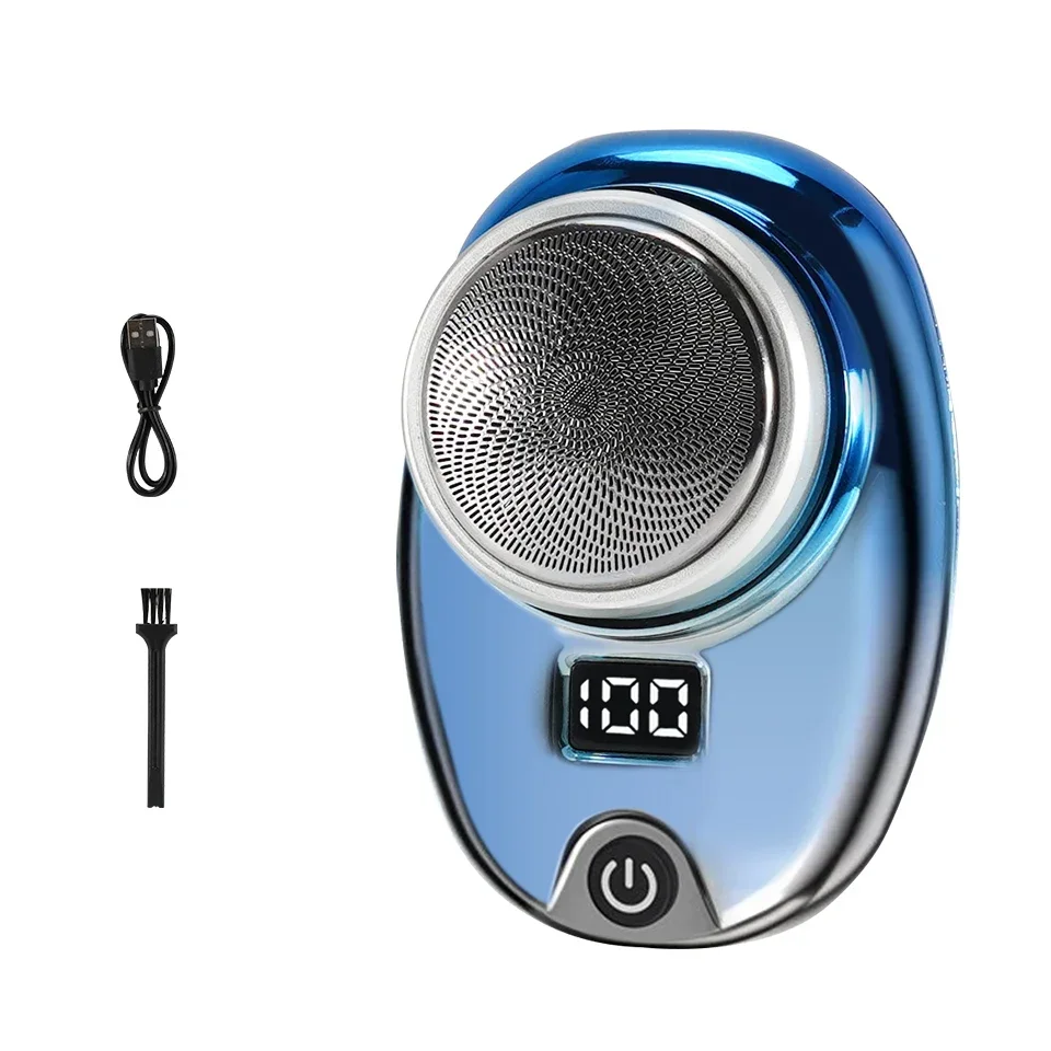 Portable Mini Electric Rechargeable Shaver Digital Power Display Mens Razor Waterproof Cordless Razor Beard Shaver for Face Body