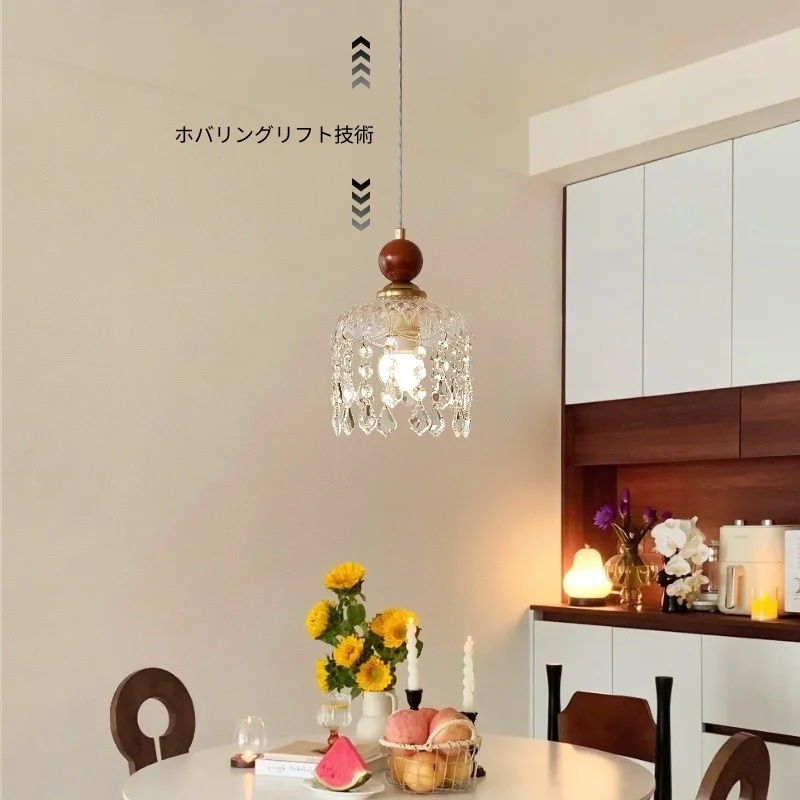 

Mid Century Retro Glass Adjustable Single Cord Pendant Light LED Bedroom Bedside Dining Bar Entryway Hallway Decor Novelty New