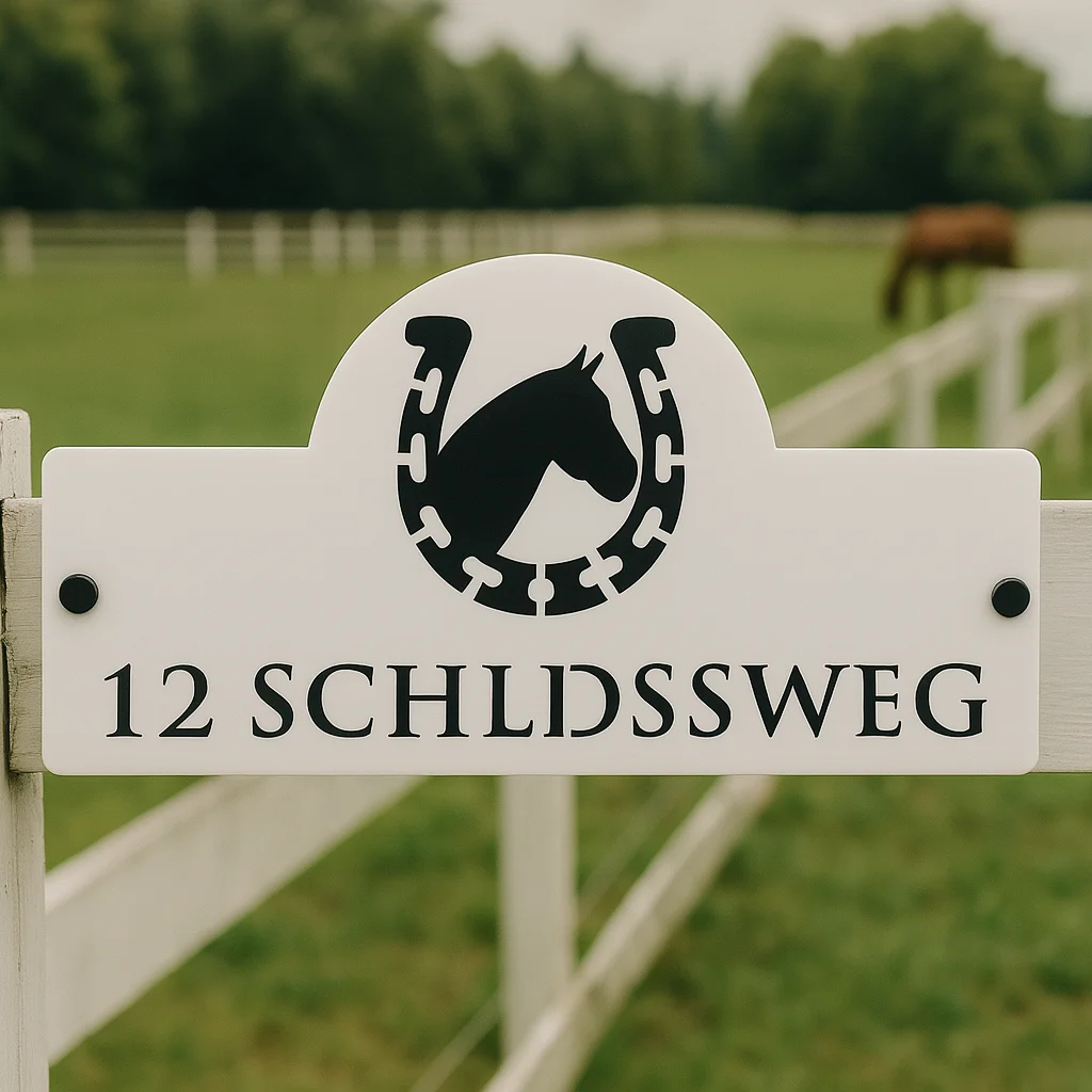 

Personalized Horse Stable Name Sign Custom Acrylic Horse Name Plate Outdoor Door Plaque for Barn Stall Tag Gift for Horse Lovers