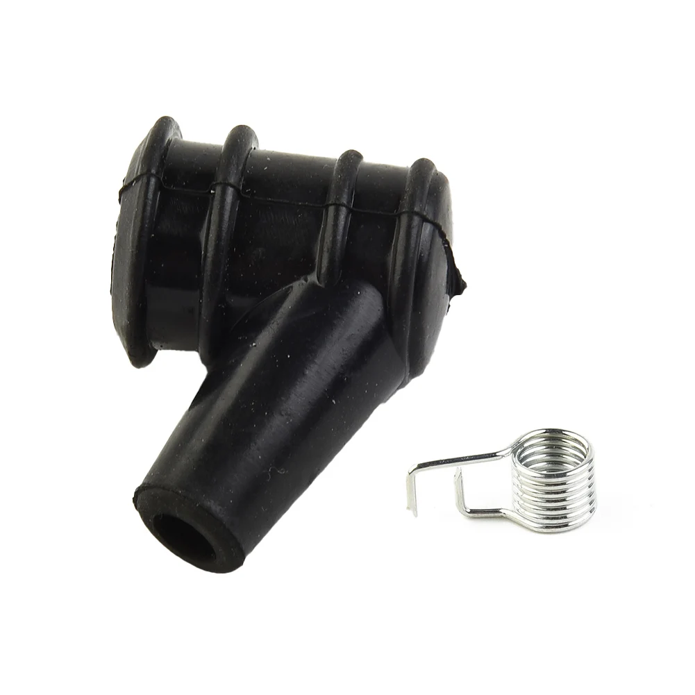 Universal Rubber Spark Plug Cover Cap Cover Black For Chainsaw 5mm HT Lead Head Plastic Replacement 2*2*1cm