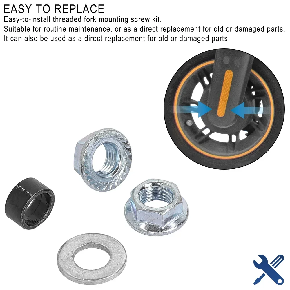 Electric Scooter Bearing Steel Ring Screw Accessories Front Wheel Screws Nuts Parts For Segway Ninebot Max G30 G30D Kickscooter