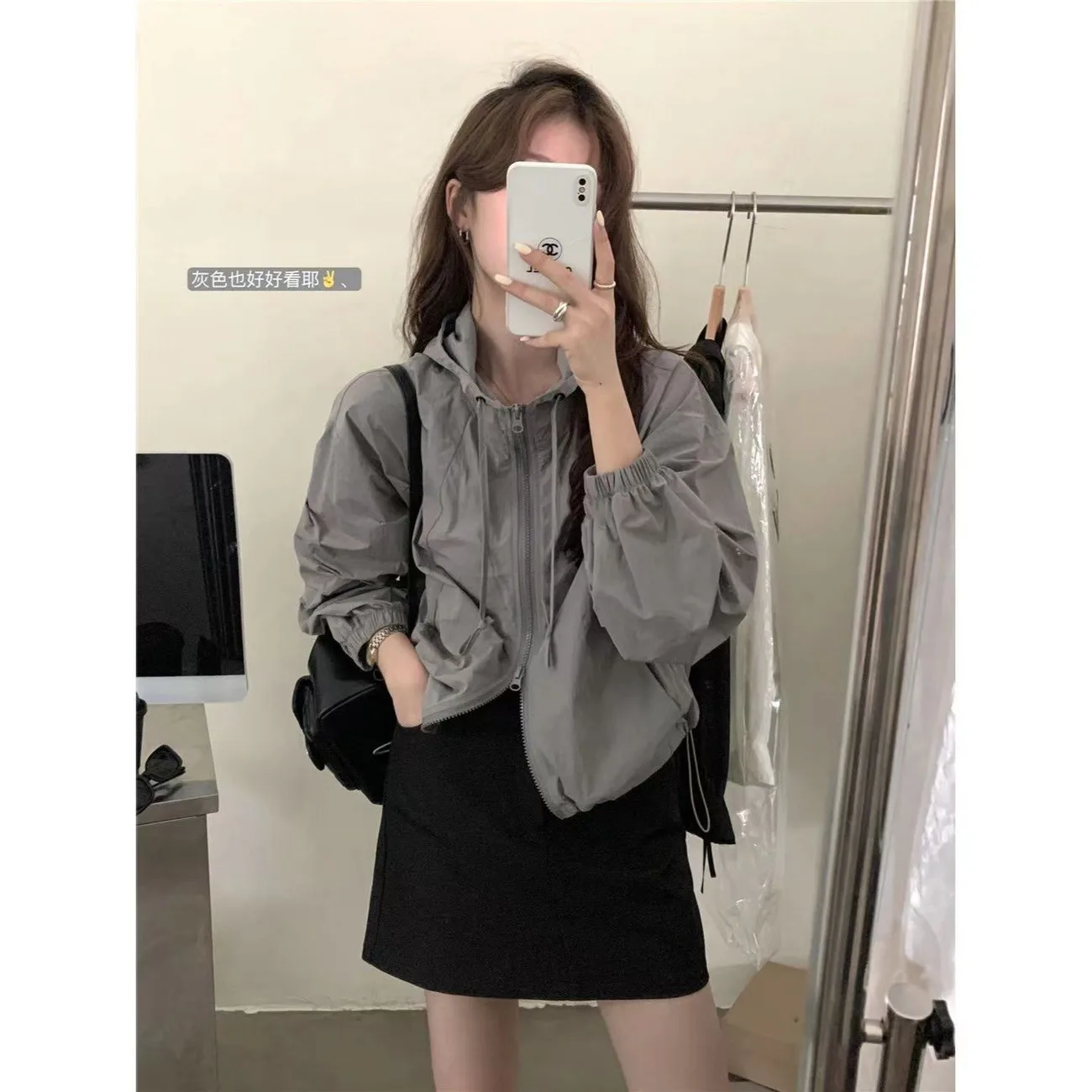 American Sweet and Cool Style Work Jacket for Women's Summer New Outdoor Lightweight Sun Protection Hooded Cardigan Top