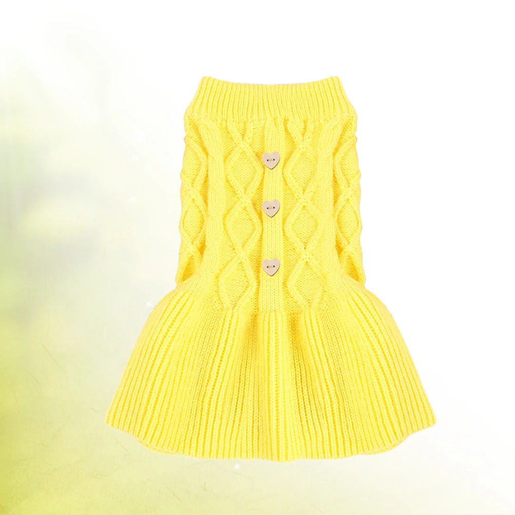 

1Pcs Sweater Checked Blazer Design Yellow Size Xxs Soft Comfortable Puppy Wool Dress Casual Dog Cat Two-Legged