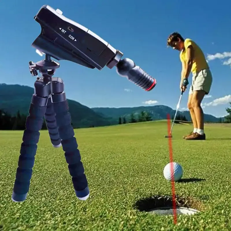 ชุดอุปกรณ์เลเซอร์สำหรับเล็งไม้กอล์ฟพร้อมกล่องป้องกันขาตั้งกล้องเลเซอร์สำหรับฝึกวางกอล์ฟ