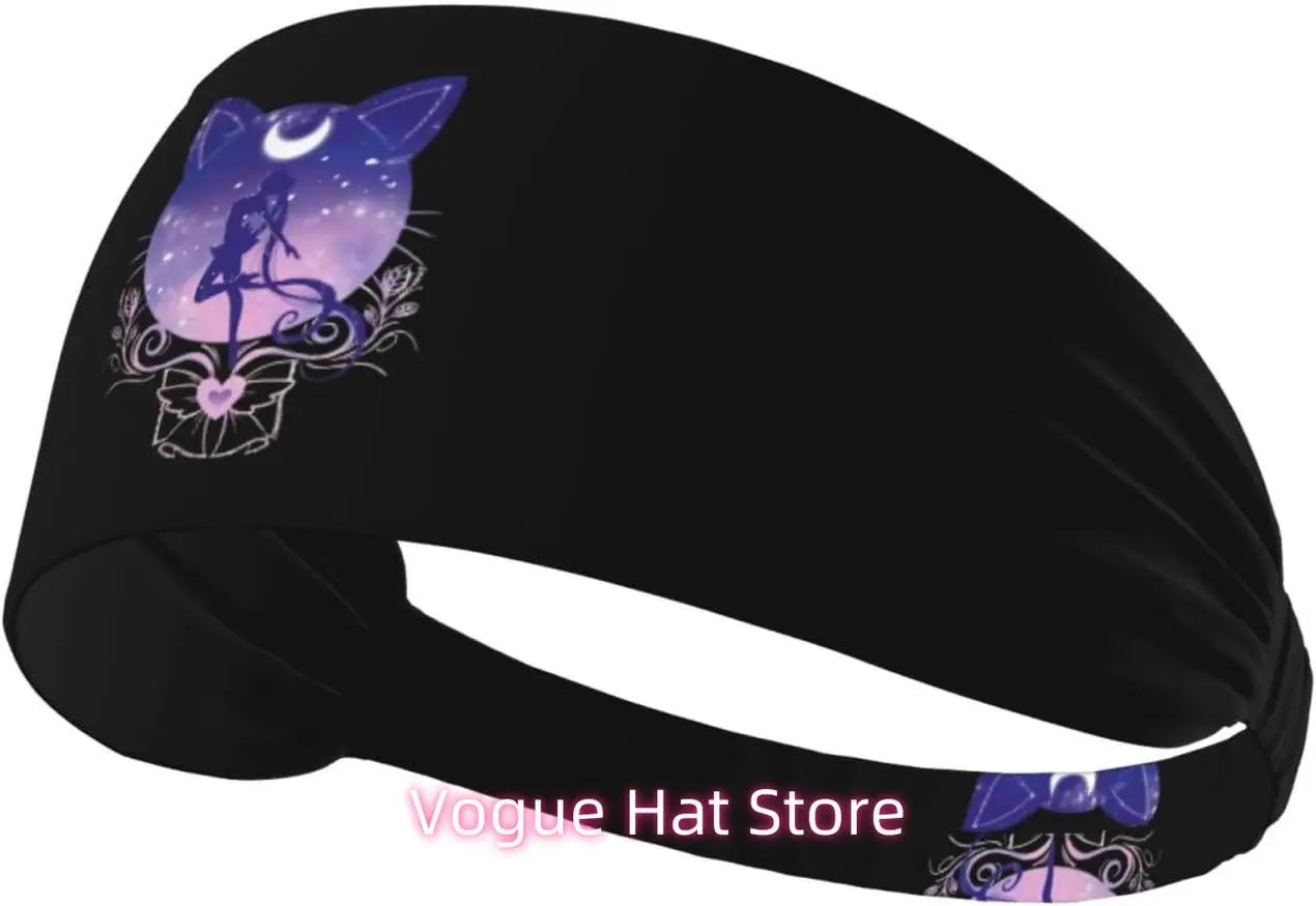 

Sail1or Mo0on Beach Summer Tropical Workout Headbands Fashion Sports Sweatbands Yoga for Fitness Athletic Non Slip Wicking
