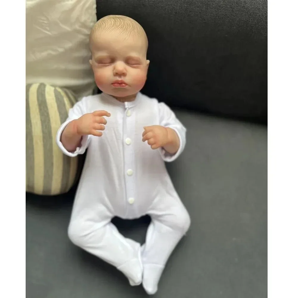 19inch Bebe Doll Sleeping Loulou Newborn Size Baby Doll Reborn Baby Dolls Hand-painted 3D skin multiple Layers Visible Veins