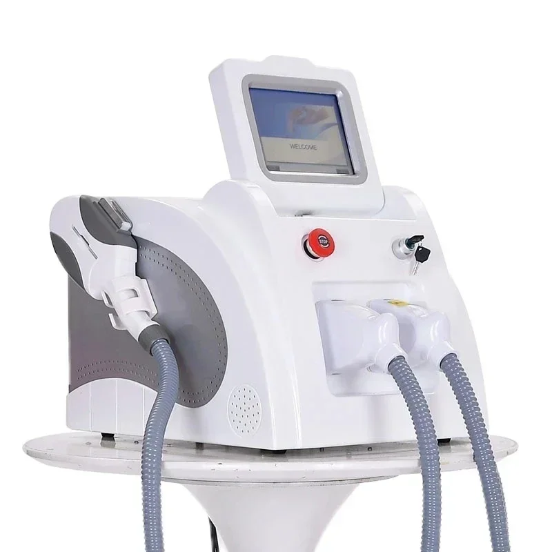 Hot Sale 2 In 1 IPL OPT Permanent Hair Tattoo Removal lasar Nd Yag  Portable ef Machine