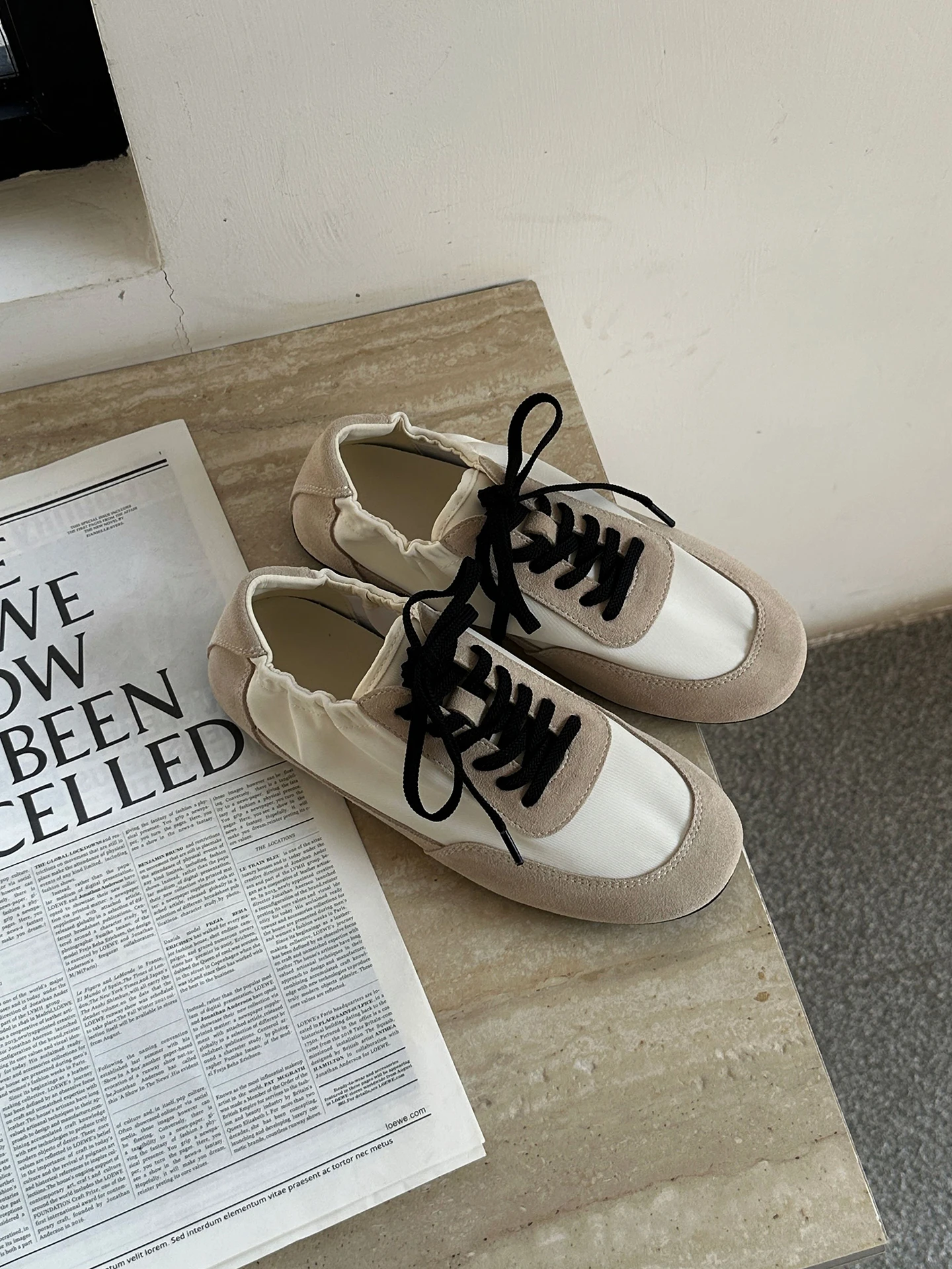 retro-round-head-ballet-sle-dequn-oes-ultra-soft-color-blo-lace-up-thin-bot-casual-women's-oes-korean-version-ee