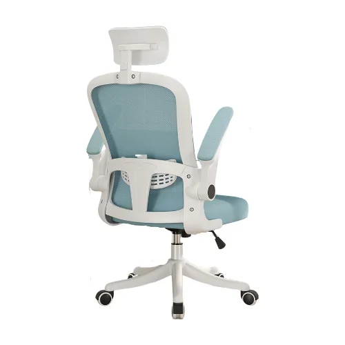 White Ergonomic Mesh Comfortable Chair Office Chairs Home Living Room Furniture Desk For Working Dining Chair