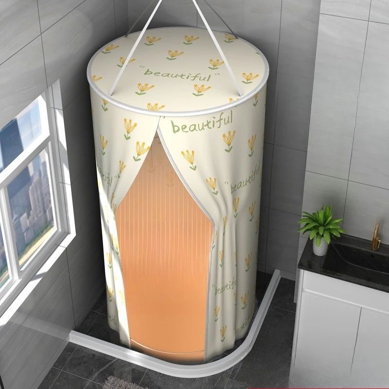 

Simple tent bathroom shower curtain toilet bath net
