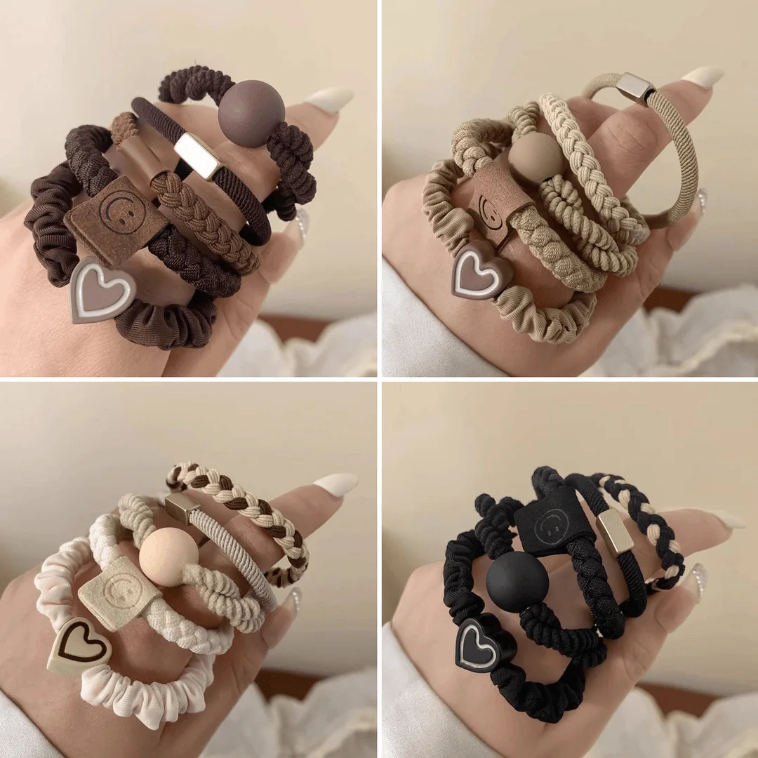 Adult hair rope high elastic rubber band temperament simple cute high ponytail oak headrope girl hair accessories hair ties