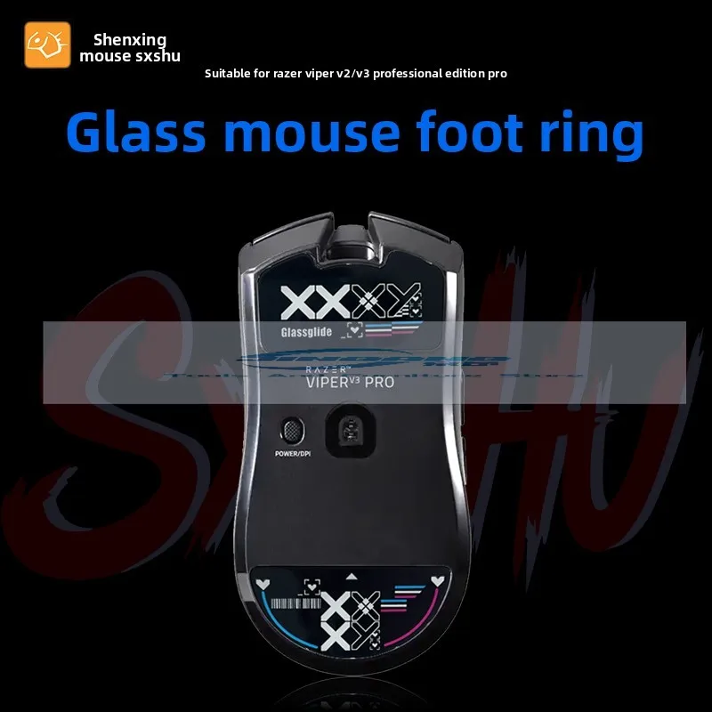 

Applicable to Razer Venom Kui V2V3 mouse glass foot sticker Purgatory Viper V3Pro mouse tempered glass smooth sticker