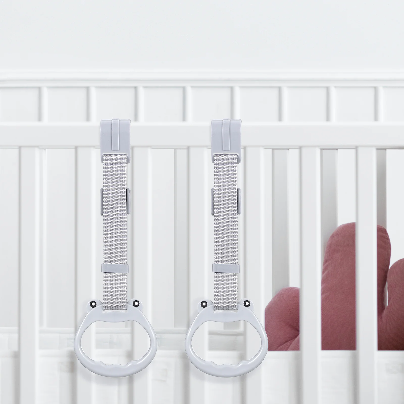 2 stks Babybedje Pull Up Ringen Verstelbare Walk Assistant Handvat Voor Kinderbox Veiligheidspoorten Peuter Stand Ondersteuning Training Tool