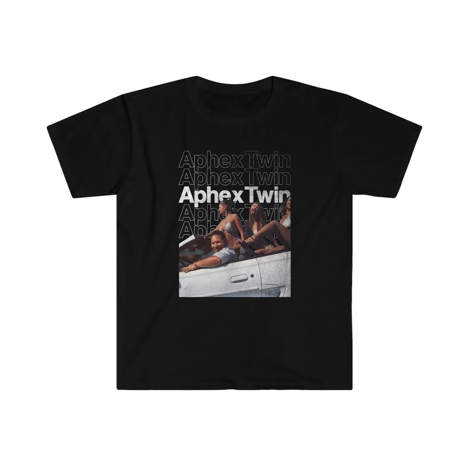 Camicia grafica Aphex Twin vintage anni 90 copertina album windowlicker art Unise vintage Washed homme fashion