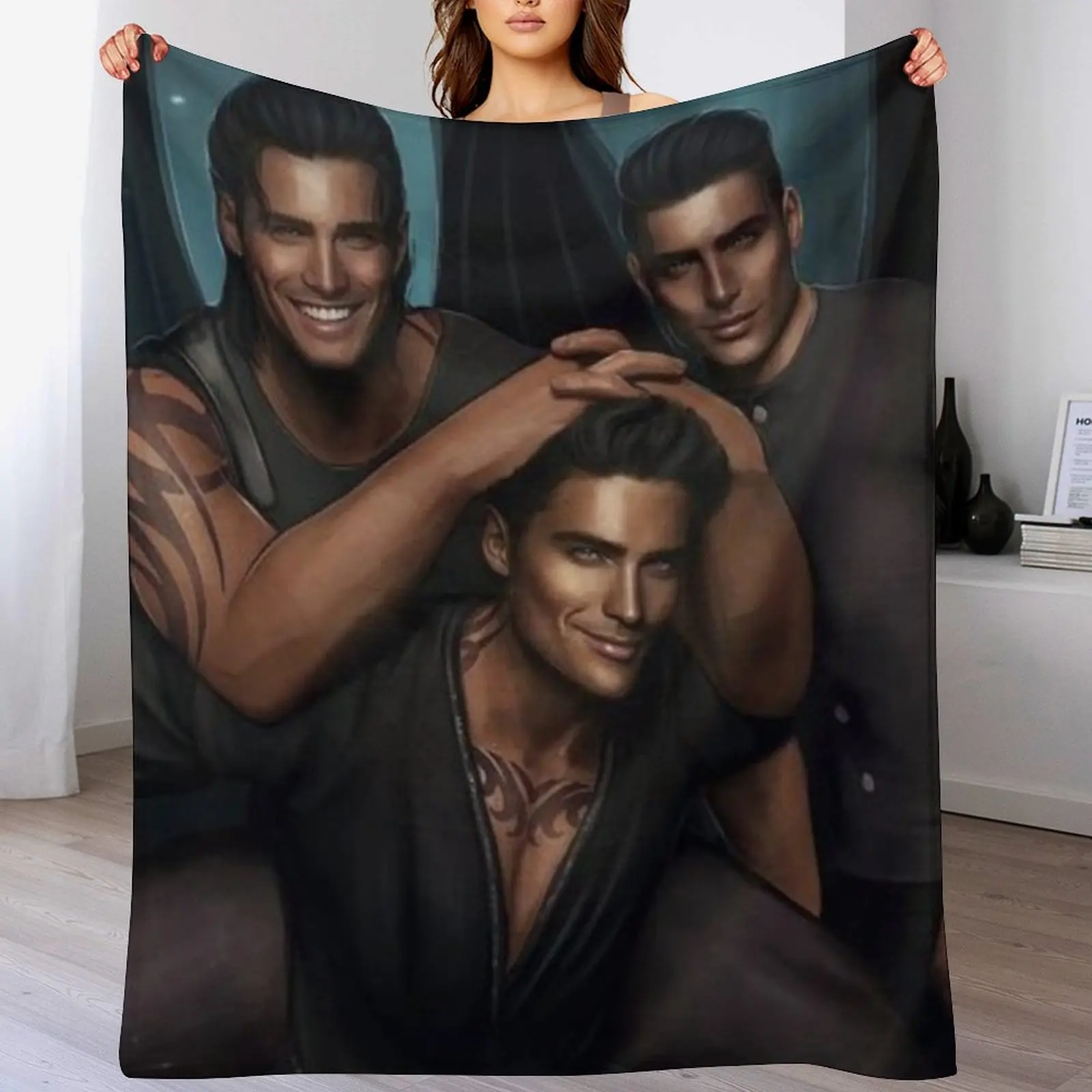 Rhysand, Cassian, Azriel - Batboys Throw Blanket Summer Sofa Bed linens Blankets Sofas Of Decoration Blankets