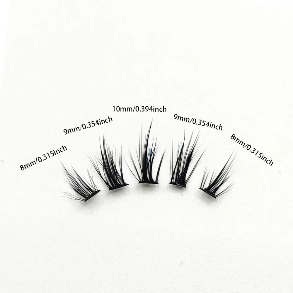 Long Lasting 8-14mm Length False Eyelashes Black DIY Eyelash Extension Soft Ribbon Strip Hand Made Lash Bundles for Beginners