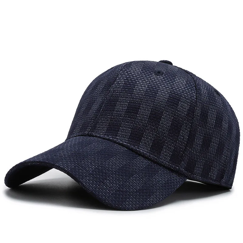 Luxury Design Stretch Sealed Baseball Caps for Men\'s Outdoor Plaid Sun Cap Summer Quick Drying Male Driver Fishing Hats