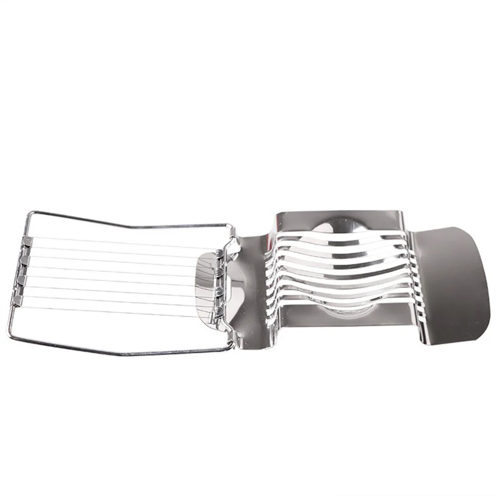 

Convenient Egg Slicer Stainless Steel Heavy Duty Cutter Wire Multipurpose Flat Handle