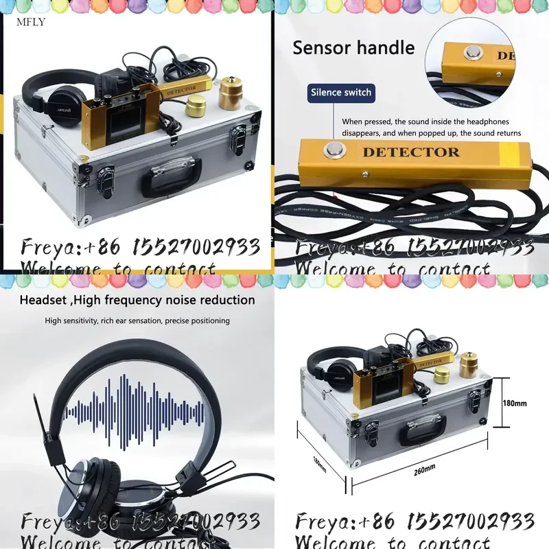F999L High Precision Electronic Leakage Detector Water Pipe Scope Water Leak Industrial Underground Pipeline Leakage Detector