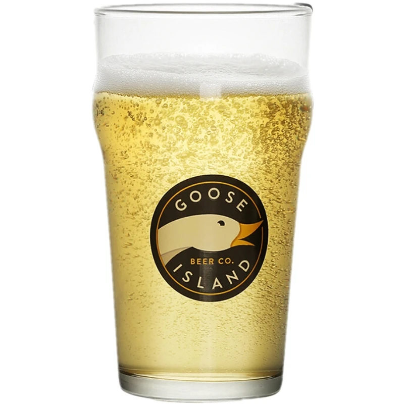 JINYOUJIA GOOSEISLAND-Style Pint Glass Cup, Handmade Lead Free, Crystal Craft, IPA Beer Shaker Cups, Home Bar Drinkware