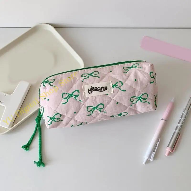 96BA Large Capacity Pencil Bag Pencil Case Pen Pouches Zippered Travel Makeup Bag