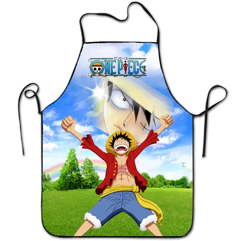 One Piece Luffy Nami Robin Sanji Creative Anime Apron Home Kitchen Zoro Chopper Waterproof Japanese Cute Apron Gift Wholesale