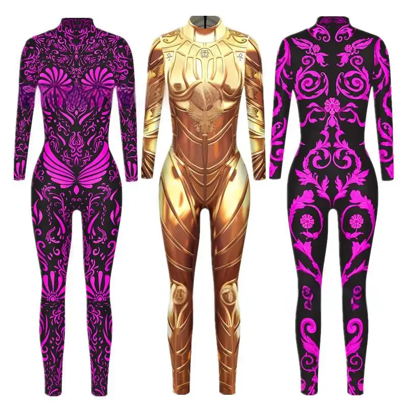 Sky06 Cross border Halloween anime 3D digital printing male and female cosplay slim fit one-piece performance66lU&