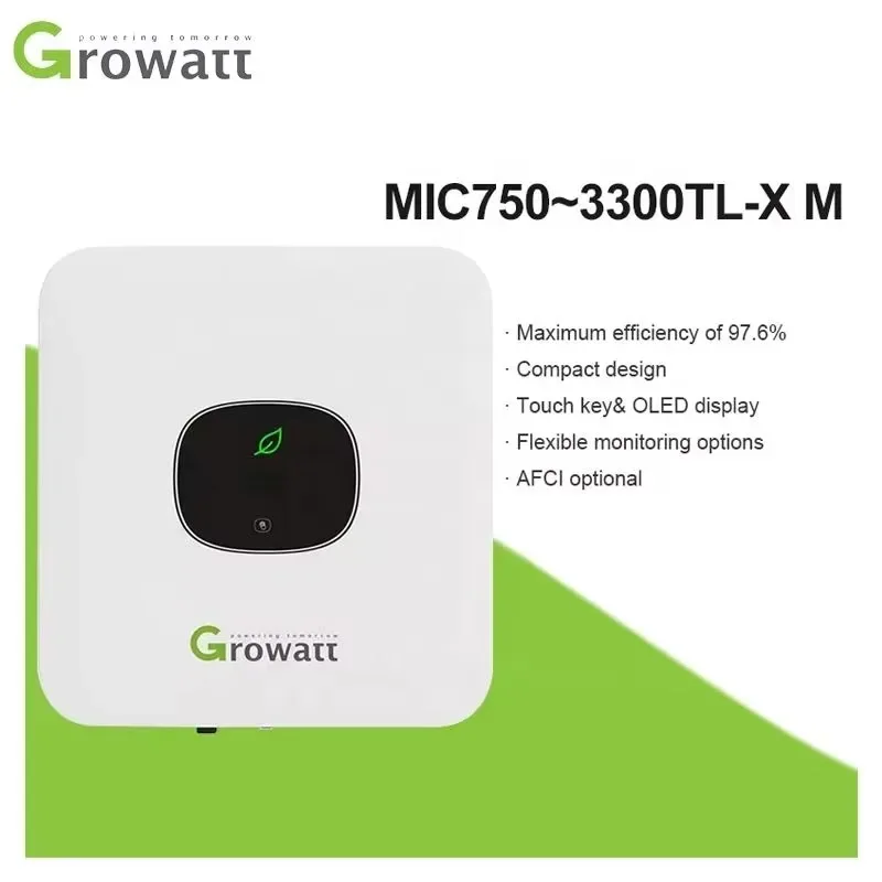 Growatt MIC 2000TL-X MIC 3000TL-X 6000TL 2kw Inversor solar 230V PV no sistema inversor de rede