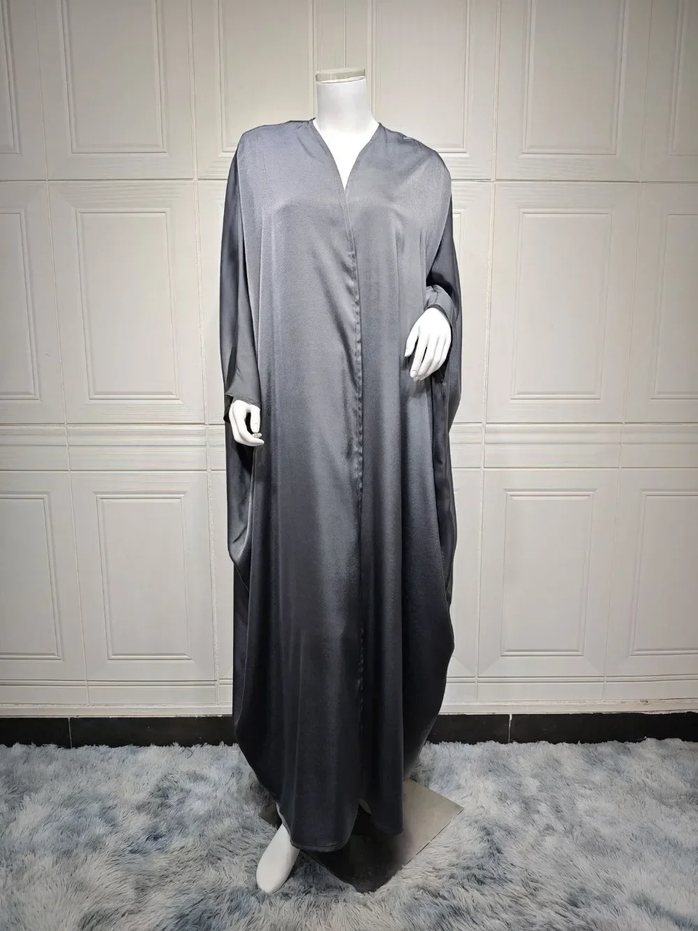 Eid Muslim Abaya for Women Satin Long Robe Loose Morocco Caftan Party Dresses Ramadan Cardigan Abayas Kaftan Islam Dubai Arab