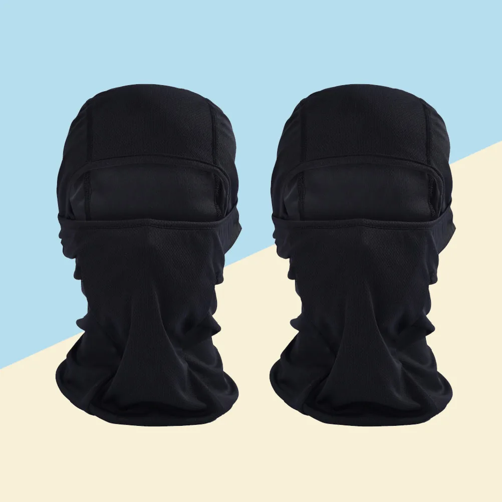 

2Pcs Balaclava Face Mask Uv Dust Proof Stylish Hood for Men Women Youth Snowboard Motorcycle Liner Outdoors