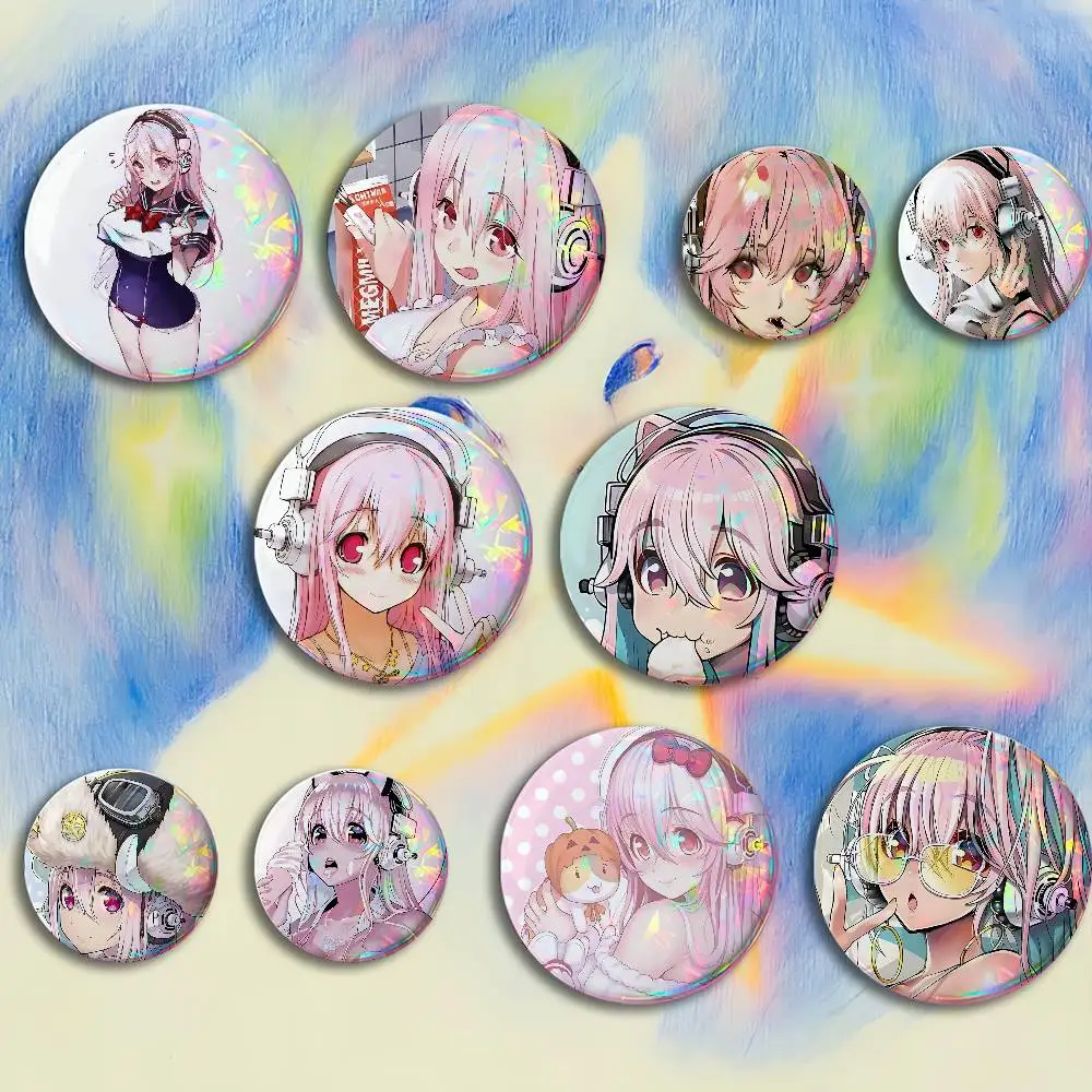 Значок-пин Super S-Sonico, одиночная упаковка, аниме-мерч для ита-бэгов, коллекционные значки.