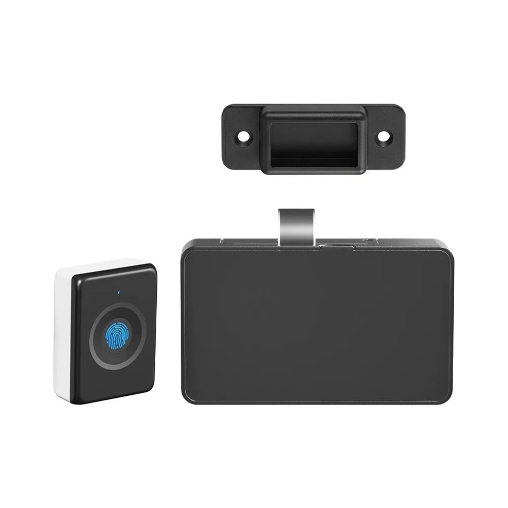 Biometric Fingerprint Lock for Drawers and Cabinets with Fast 0.5 Second Recognition and USB Rechargeable Design