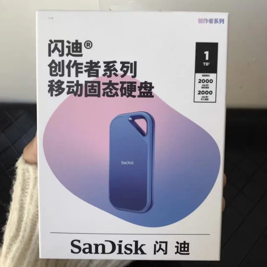 Original Sandisk E81C Creator Pro 1TB 2TB 4TB Portable SSD USB 3.2 Gen 2x2 PSSD Read up to 2000MB/s Solid State Drive