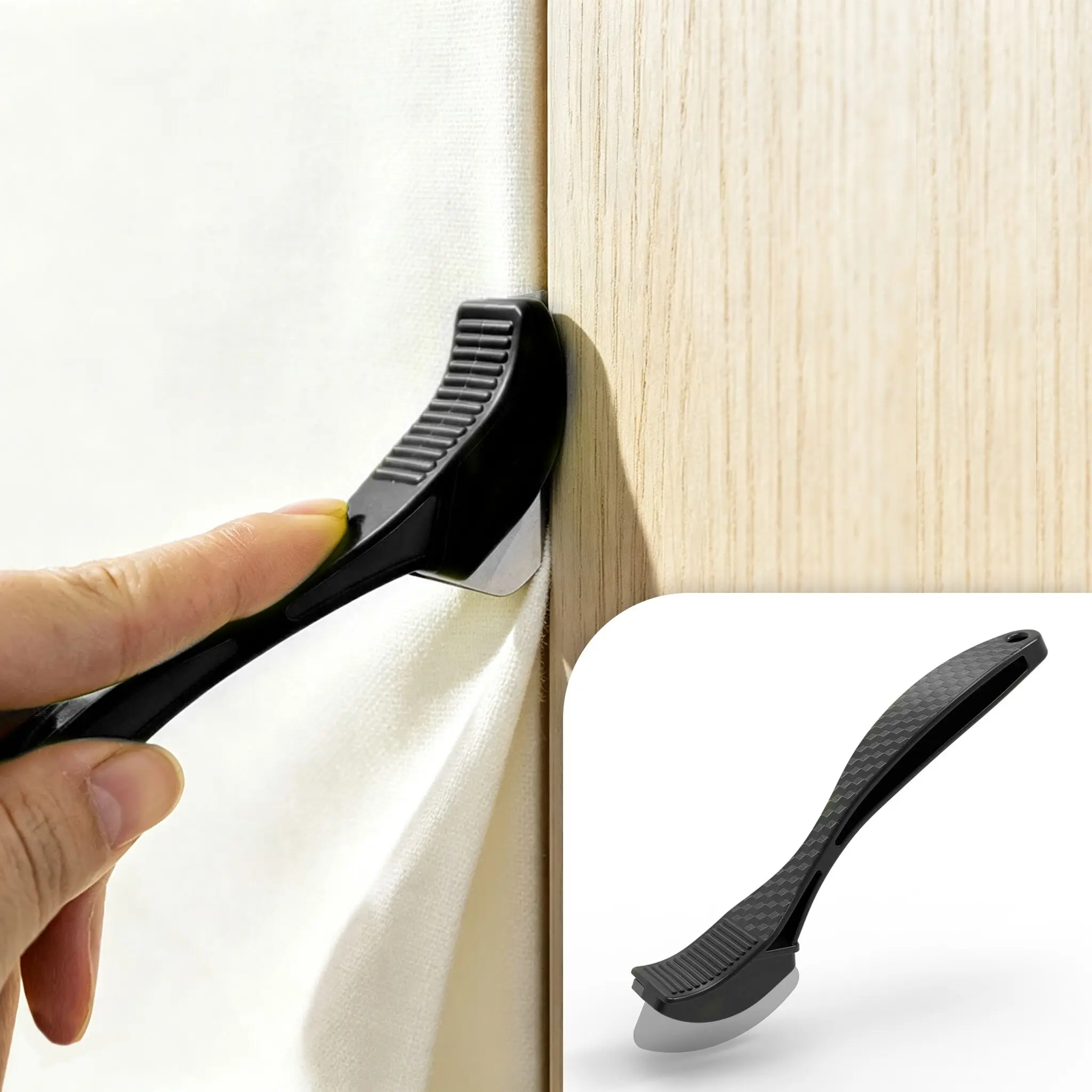 EHDIS Automotive Vinyl Film Stainless Steel Edge Tool Wallpaper Stickers Edge Detail Tool Edge Scraper Embedded Trimming Tool
