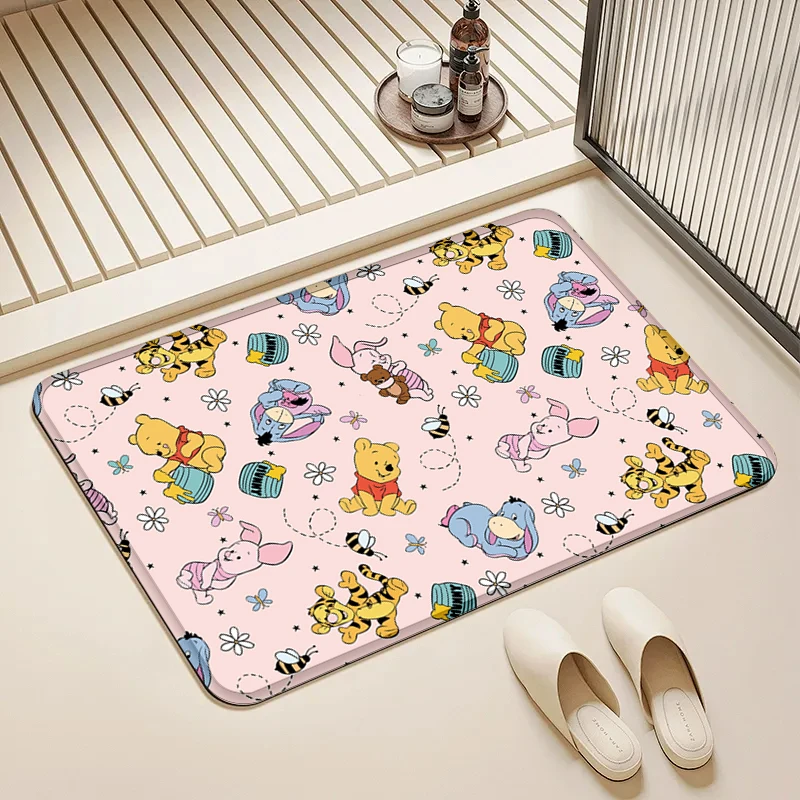 

Disney Winnie the Pooh Door Mat Non-Slip Soft Floor Rug for Home Bathroom Kitchen Living Room Decor