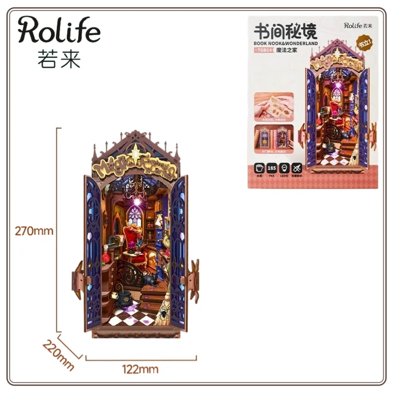 جديد Rolife ماجيك كتاب المنزل لتقوم بها بنفسك منزل اليدوية مصغرة تجميع خشبي نموذج اللبنات هدية مفاجأة هدية عيد ميلاد