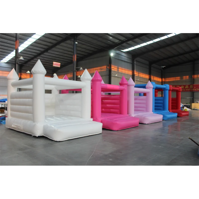 Small Inflatable Jumping White Bounce House Unicorn Trampoline