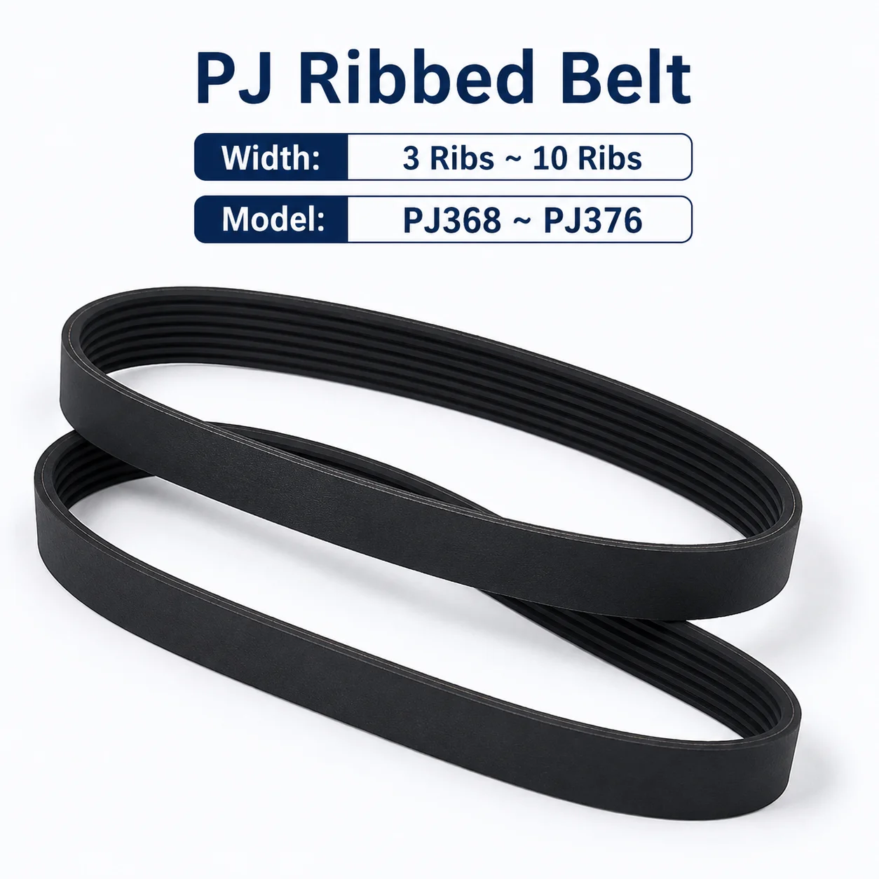 PJ Rubber Drive Belt Mini Conveyor belt PJ370 PJ373 PJ375 PJ376 PJ381 PJ Ribbed Belt Width 3Ribs~10Ribs For Treadmill Conveyor