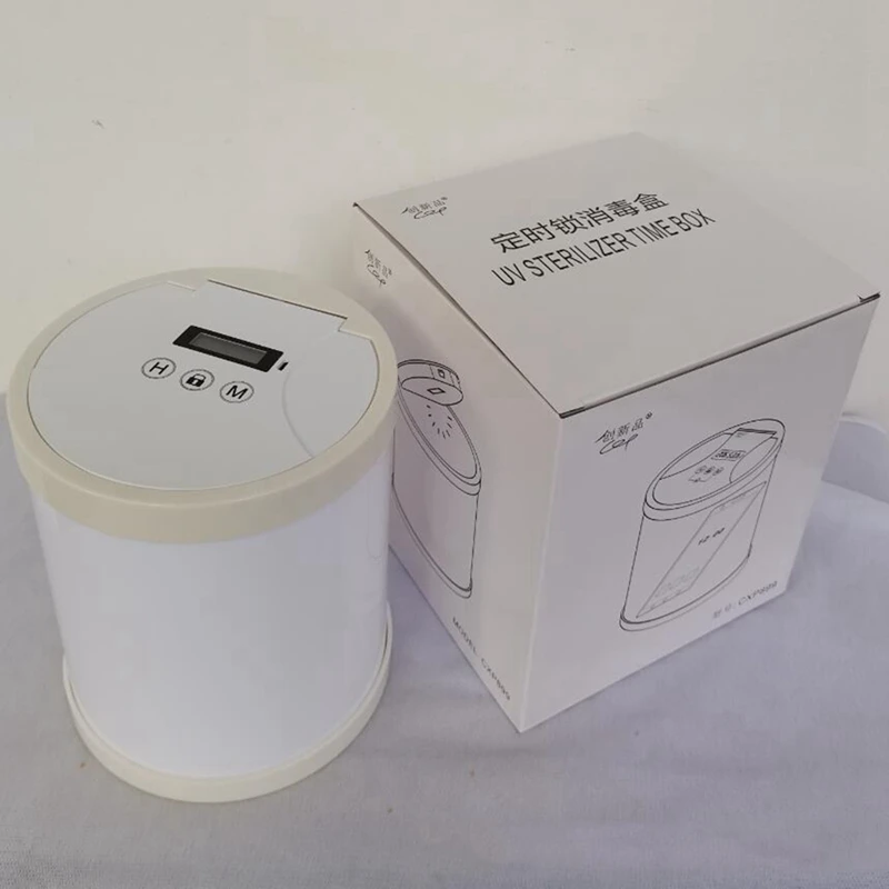 Electronic Time Lock Box Timer Lock Container Lock Box Multi Function Time Lock Box Bin For Toys Mobile Phones (White)