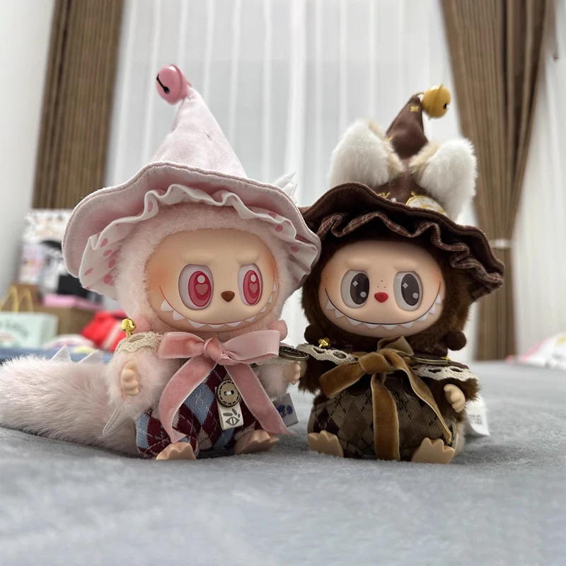 

Новый комплект одежды Labubu 17 см, серия волшебников, тематический дизайн, шляпа, повязка на голову, хвост, персонализированные аксессуары Labubu, Ropa Labubu