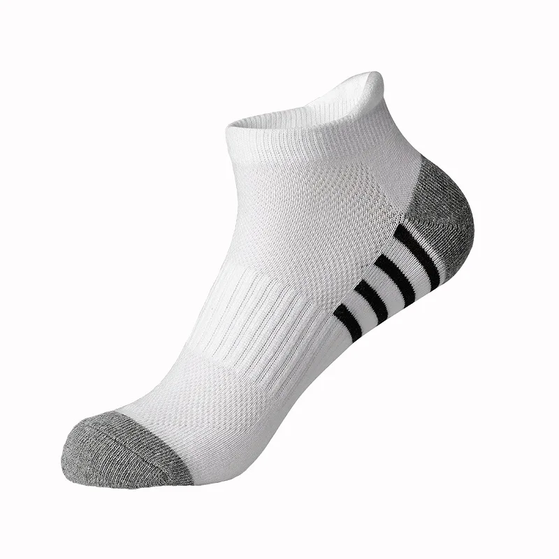 Hochwertige Herren-Sportsocken, atmungsaktiv, bequem, für Outdoor-Freizeitaktivitäten, schwarz/weiß, kurze Socken, Übergröße, 6/12 Paar pro Bestellung – Detail 2