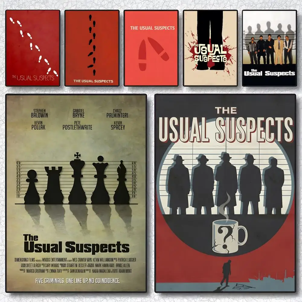 The Usual Suspects Crime Mystery Painting Calligraphy Poster ‌decor Canvas Modern living room