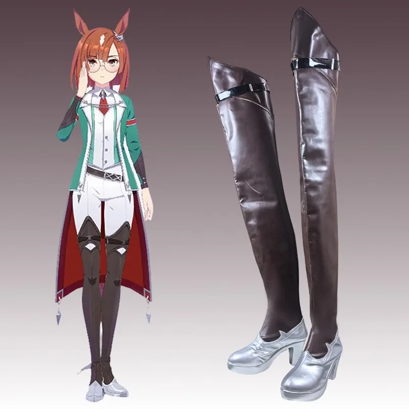 Ikuno Dictus Cosplay Shoes Game Pretty Derby Cosplay Over Knees Boots Big Size Halloween Party High Heels Custom Made