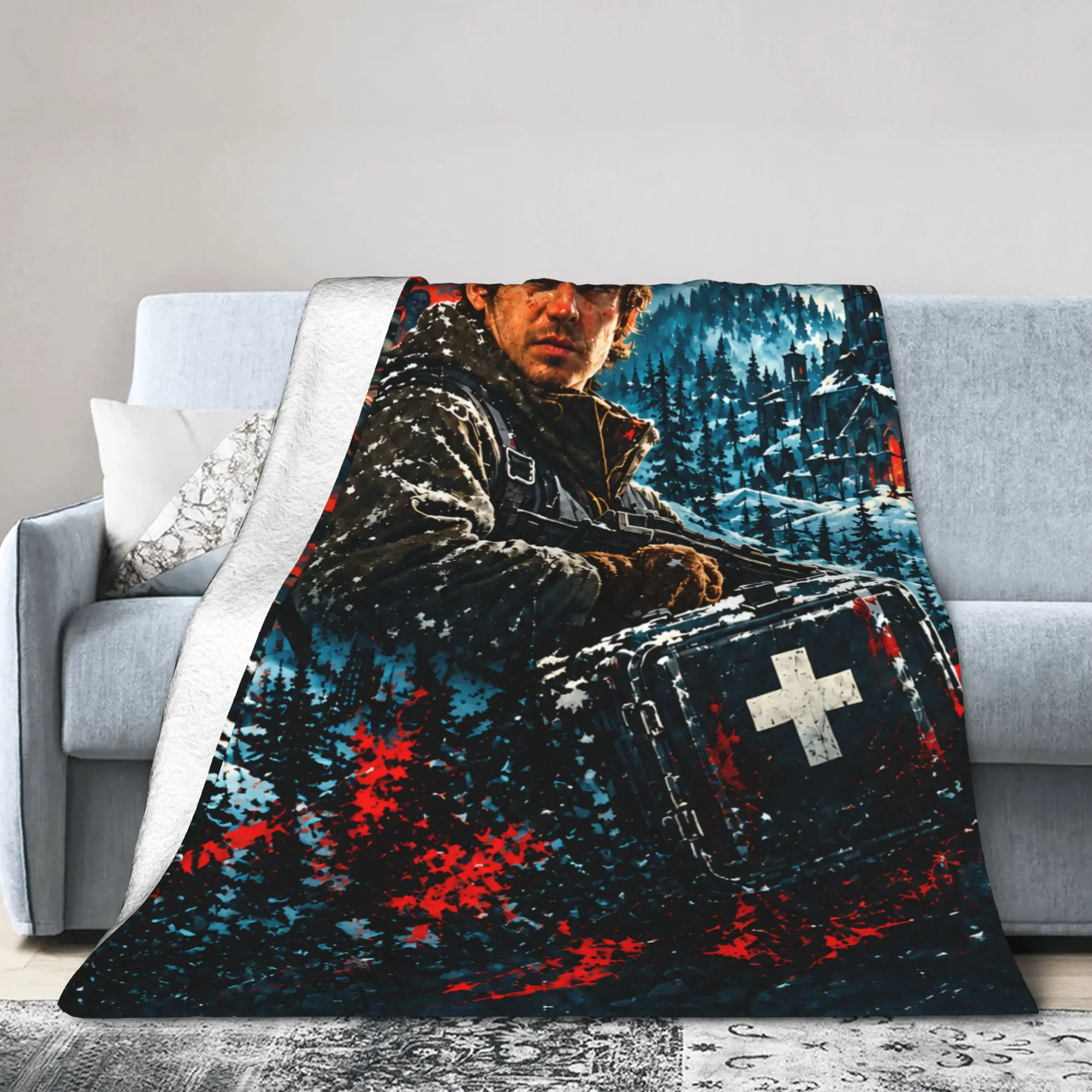 Bryan Hodukavich Game Blankets R-Residents Halloween Film Fuzzy Throw Blanket Summer Air Conditioning Personalised Bedspreads