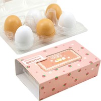 Simulation Chicken Egg Wooden Toy Sweet Strawberry Montessori Kitchen Play House Intelligence Wood Game Boy Girl Gift 6pcs/set