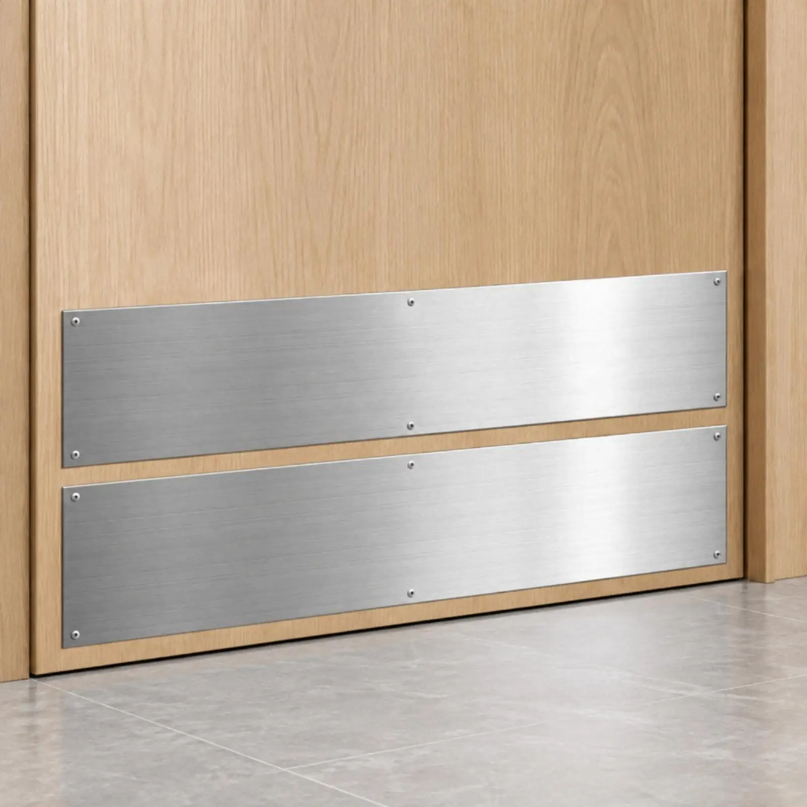 2 Pieces Door Kick Plate Interior for Homeowners, Office Managers