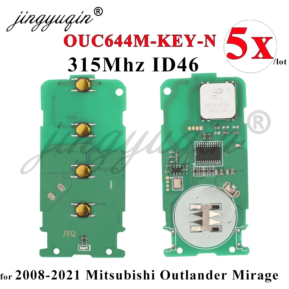 jingyuqin 5pcs Electronic Circuit Board for Mitsubishi Outlander Mirage 2008+ Smart Key PCB 8637A316 315MHz OUC644M-KEY-N