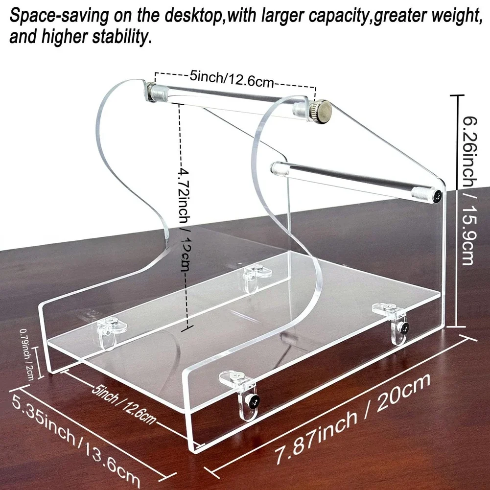 Clear For acrylic Thermal Label Holder for Roll and Fan Fold Stickers Storage Organizer for Shipping Labels 4x6 3x2 2.25x1.25