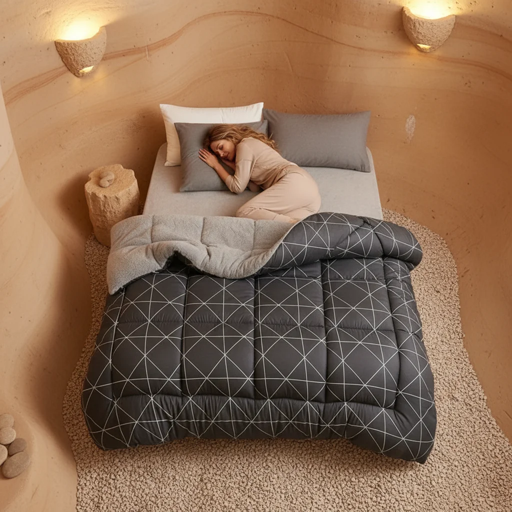 Breathable Milk Velvet Blanket  Year-Round Cozy Comforter Machine Washable for Dorm Living.